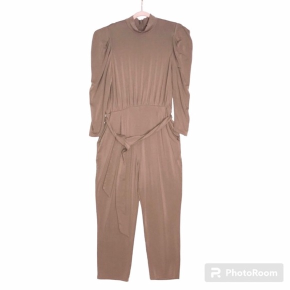 Express Shimmering Soft Ginger Cozy Jumpsuit XL NWOT - Picture 3 of 7